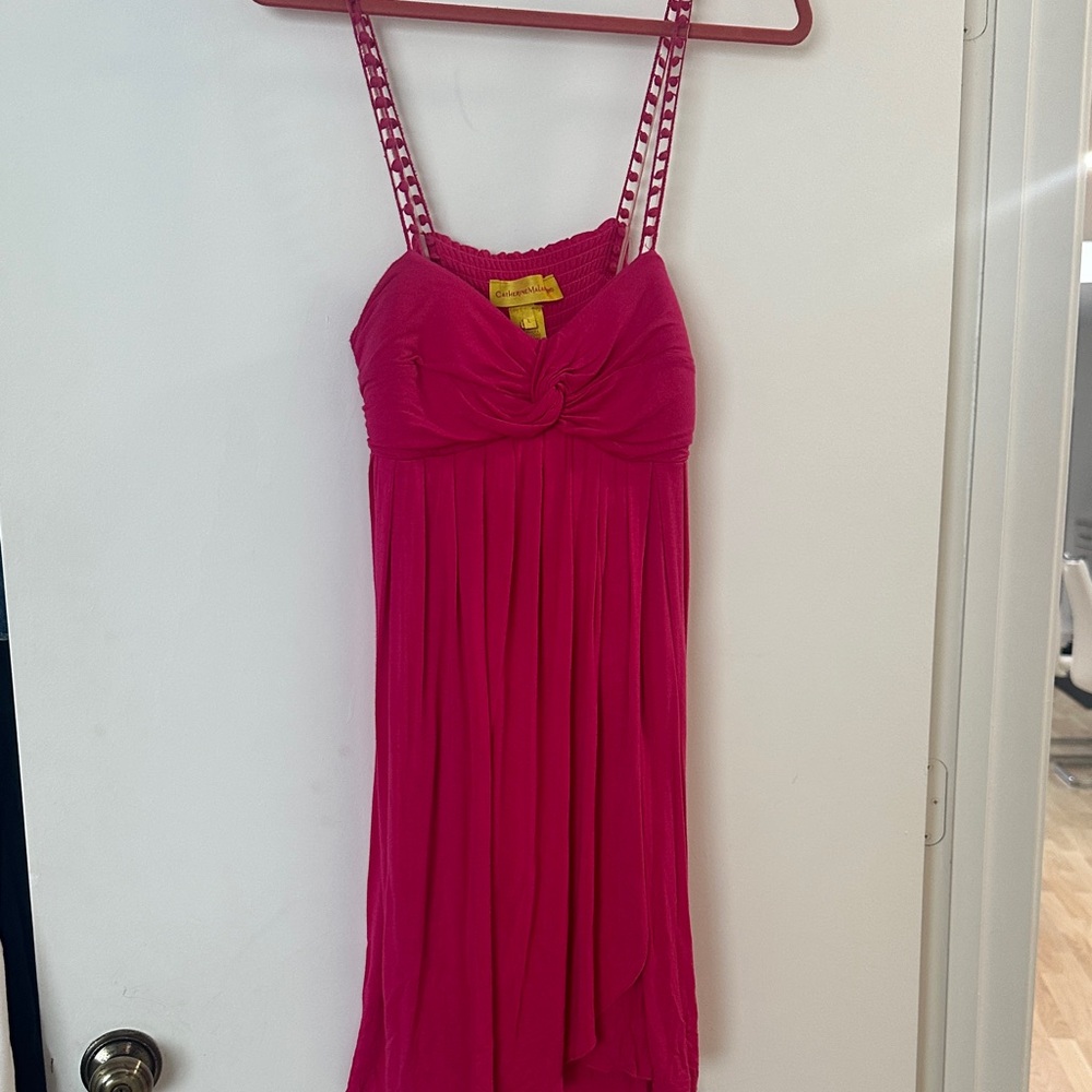 Catherine Malandrino Hot Pink High Low Dress